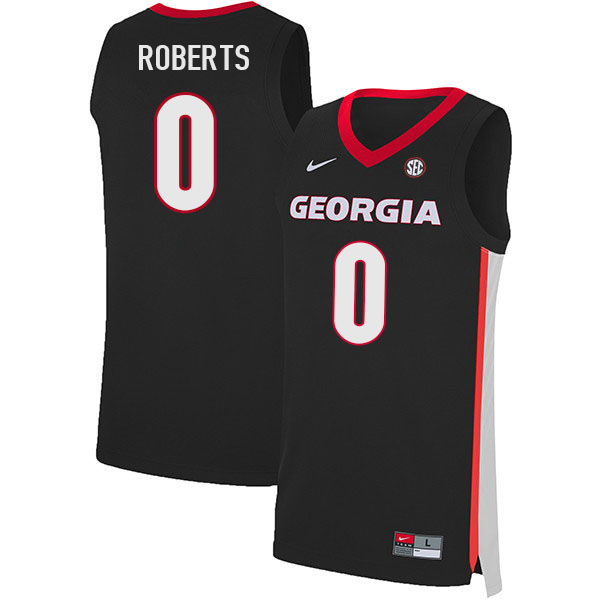 Georgia Bulldogs #0 Terry Roberts College Basketball Jerseys Sale-Black